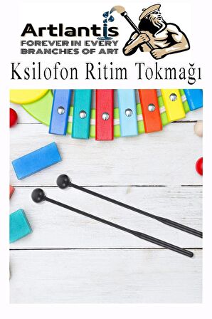 Ksilofon Tokmağı 1 Çift Kırmızı 1 Paket Ritim Çubuğu Plastik