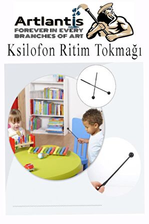 Ksilofon Tokmağı 1 Çift Kırmızı 1 Paket Ritim Çubuğu Plastik