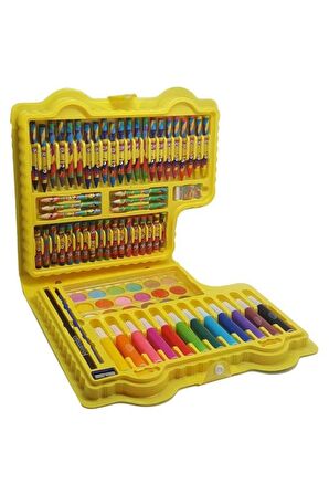 Boya ve Aktivite Seti 64 Parça 1 Paket Play Doh Kırtasiye Seti Kuru Boya Sulu Boya Pastel Boya Keçeli Kalem