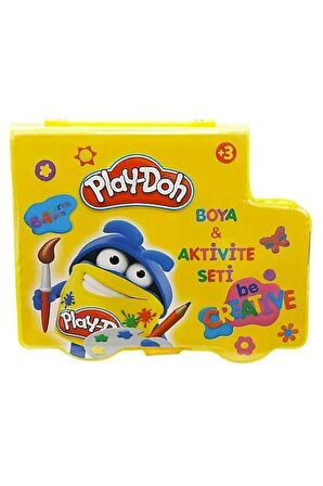 Boya ve Aktivite Seti 64 Parça 1 Paket Play Doh Kırtasiye Seti Kuru Boya Sulu Boya Pastel Boya Keçeli Kalem