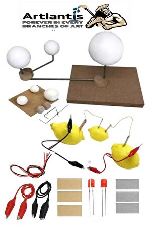 Dünya Güneş Ay Deney Seti ve Limon Deney Seti 1 Paket Proje Tasarım Okul Deney Seti