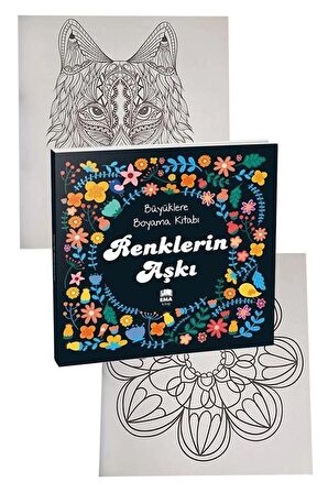 24 Adet Çift Taraflı Marker Kalem Çantalı 1 Paket 24 Renk Touch Markör Renklerin Aşkı Mandala Büyüklere Boyama Kitabı