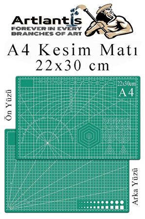 Kesim Matı A4 22x30 cm Çift Taraflı 1 Adet Çizim Matı Kesme Madı Kesim Tablası Kesim Altlığı