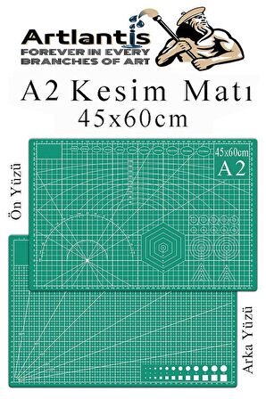 Kesim Matı A2 45x60 cm Çift Taraflı 1 Adet Çizim Matı Kesme Madı Kesim Tablası Kesim Altlığı