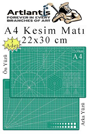 Kesim Matı A4 22x30 cm Çift Taraflı 3 Adet Çizim Matı Kesme Madı Kesim Tablası Kesim Altlığı