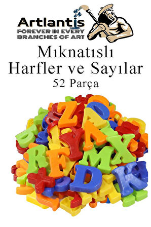 Mıknatıslı Harfler ve Sayılar 52 Parça 1 Paket Bubu Manyetik Harf ve Sayı Okul Öncesi Eğitim Harfleri Öğrenme