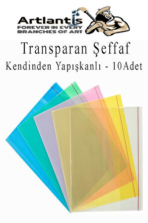 Hazır Kitap Kaplığı Şeffaf Buzlu Kırmızı 10 Adet 1 Paket Cırtlı Ayarlanabilir Kendinde Yapışkanlı Kaplık Okul Sınıf