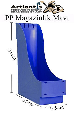 Plastik Magazinlik Mavi 2 Adet Plastik Kutu Klasörü Magazinlik A4 Dosya ve Masa Düzenleyici Sınıf Ev Ofis