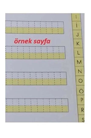 Yeni Müfradat Güzel Yazı Defteri A4 19x27 cm 24 Yaprak 3 Adet Standart Kılavuz Dil Çizgili Yazı Defteri Satır Aralıklarına Uygun