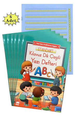 Yeni Müfradat Güzel Yazı Defteri A4 19x27 cm 24 Yaprak 6 Adet Standart Kılavuz Dil Çizgili Yazı Defteri Satır Aralıklarına Uygun