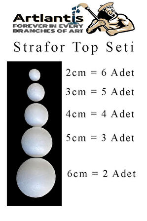 Güneş Sistemi Maketi İçin Strofor Köpük Top 20 Adet Yuvarlak Strafor Top Küre Okul Deney Köpük Toplar