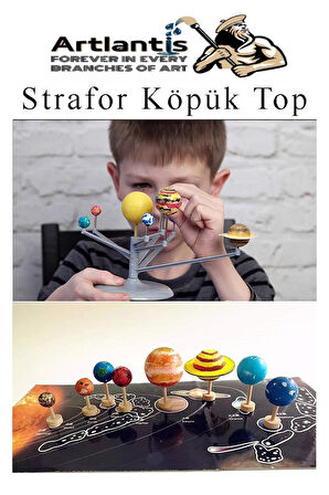 Güneş Sistemi Maketi İçin Strofor Köpük Top 22 Adet Yuvarlak Strafor Top Küre Okul Deney Köpük Toplar