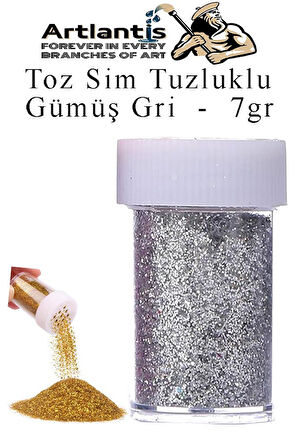 Renkli Toz Sim Tuzluklu 7 gr 1 Adet Renkli Toz Sim Epoksi Reçine Okul Etkinlik Dekarasyon Slime