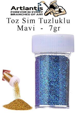Renkli Toz Sim Tuzluklu 7 gr 1 Adet Renkli Toz Sim Epoksi Reçine Okul Etkinlik Dekarasyon Slime