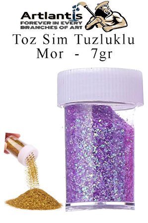 Renkli Toz Sim Tuzluklu 7 gr 1 Adet Renkli Toz Sim Epoksi Reçine Okul Etkinlik Dekarasyon Slime