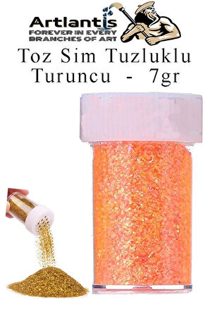Renkli Toz Sim Tuzluklu 7 gr 1 Adet Renkli Toz Sim Epoksi Reçine Okul Etkinlik Dekarasyon Slime