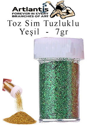 Renkli Toz Sim Tuzluklu 7 gr 1 Adet Renkli Toz Sim Epoksi Reçine Okul Etkinlik Dekarasyon Slime