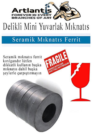 Yuvarlak Delikli Mıknatıs Mini 10 Adet 15x3 mm Mini Mıknatıs Seramik Kömür Mıknatıs Nişan Düğün Sünnet Çok Amaçlı Süsleme Mıknatıs