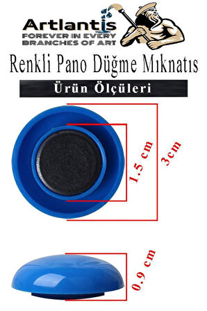 Renkli Pano Düğme Mıknatısı 10 lu 1 Paket Manyetik Yuvarlak Mıknatıs Buzdolabı Renkli Plastik Kaplı Dekarasyon Hobi Etkinlik