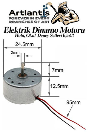 Dinamo Motoru 6 V 1 Adet Elektrik Üreten Motor Eğitici Hobi Deney Okul Elektrik Motoru Deneyler İçin