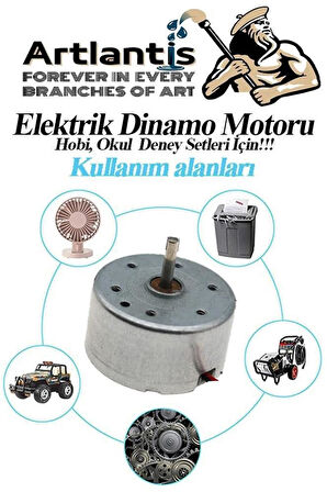 Dinamo Motoru 6 V 1 Adet Elektrik Üreten Motor Eğitici Hobi Deney Okul Elektrik Motoru Deneyler İçin