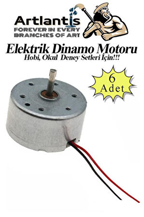 Dinamo Motoru 6 V 6 Adet Elektrik Üreten Motor Eğitici Hobi Deney Okul Elektrik Motoru Deneyler İçin