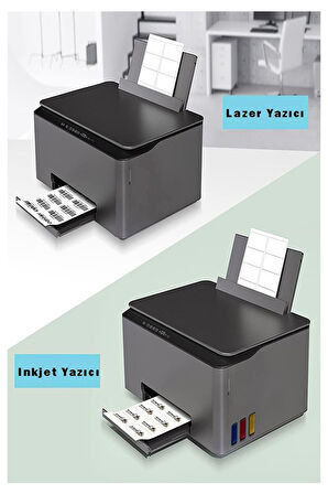 A4 Hazır Etiket 99.1x57 mm 10 Sayfa 1 Paket Kendinden Yapışkanlı Fotokopi Lazer İnkjet Kağıdı Yazıcılar İçin Uyumlu