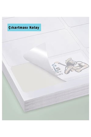 A4 Hazır Etiket 105x41 mm 10 Sayfa 1 Paket 14 lü Kendinden Yapışkanlı Fotokopi Lazer İnkjet Kağıdı Yazıcılar İçin Uyumlu