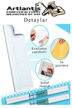 Yapışkanlı Şeffaf Asetat 2 Adet 45cm x 2 metre Djfix Kendinden Yapışkanlı Şeffaf Rulo Asetat Transparan Soğuk Laminasyon