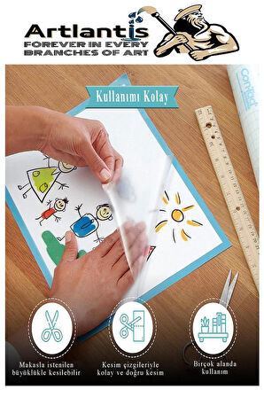 Yapışkanlı Şeffaf Asetat 2 Adet 45cm x 2 metre Djfix Kendinden Yapışkanlı Şeffaf Rulo Asetat Transparan Soğuk Laminasyon