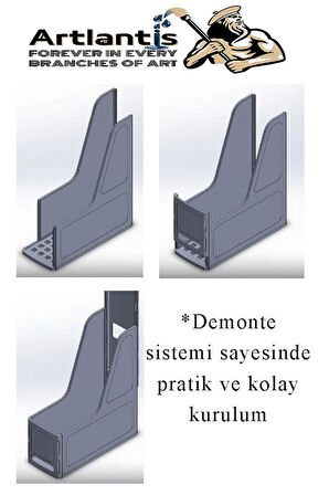 Açık Turuncu Magazinlik Demonte Plastik 2 Adet Plastik Kutu Klasörü Magazinlik A4 Dosya ve Masa Düzenleyici Sınıf Ev Ofis