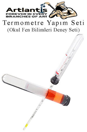 Termometre Deney Seti 1 Paket Termometre Yapım Seti Okul Fen Bilimleri Deney Seti Termo Metre 