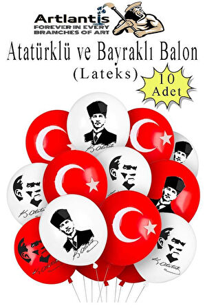 Okul Sınıf Süsü 7 Çeşit 1 Paket Çıtalı Bayrak Bayraklı Balon Atatürklü Balon İpli Bayrak Flamalı Bayrak 29 Ekim 23 Nisan