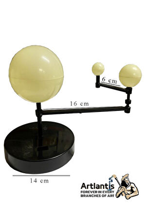 Işıklı Güneş Dünya Ay Modeli 1 Paket Led Işıklı Gezegen Maketi Boya Fırça Eğitici Maket Deney Seti Plastik Güneş Sistemi