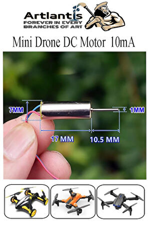 Drone Motoru Yüksek Hızlı 1 Adet Çekirdeksiz Dc Dron Motoru Güçlü Deney Okul Helikopter Uçak Mini Drone Motoru