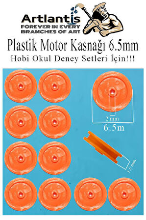 Plastik Kasnak 6.5 mm 10 lu 1 Paket Tekerlek Yuvarlak Kasnak Oyuncak Çıkrık Makara 0.65 cm Motor Kasnağı Deney Okul Hobi