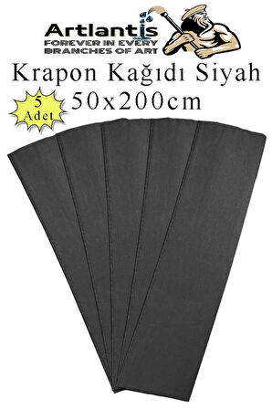 Krapon Kağıdı 50x200 cm 5 Adet Renkli Grapon Kağıdı Okul Sınıf Etkinlik Kreş Okul Öncesi Kırapon Grafon