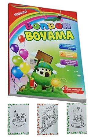 Boyama Kitabı Kalın 1 Paket 3-6 Yaşa Uygun Boyama Kitabı 128 Sayfa Çek Kopar Boya Kuruboya Silgi Kalemtıraş Okul Öncesi