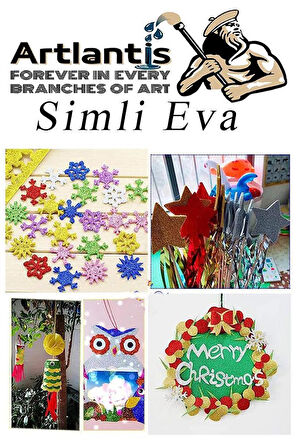Turuncu Yapışkanlı Simli Eva 50x70 cm 3 Adet Simli Yapışkanlı Eva Süngeri Okul Kreş Anasınıfı Elişi Etkinlikleri Hobi