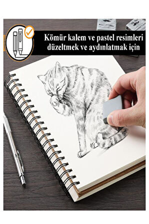 Renkli Hamur Silgi Kutulu 4 Adet Silka Hamur Silgi Çizim Silgisi Yoğrulabilir Silgi Plastik Kutulu Resim Sanatsal Silgi
