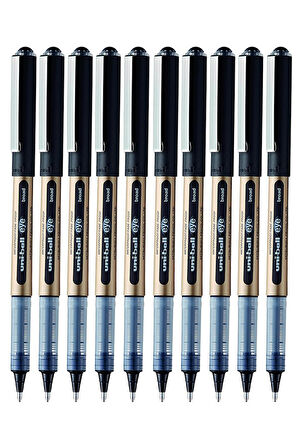Siyah Pilot Kalem 10 Adet Uniball Eye Broad 1.0 mm Roller Pilot Kalem Ub-150-10 Roller Uçlu Likit Mürekkepli
