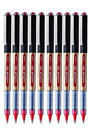 Kırmızı Pilot Kalem 10 Adet Uniball Eye Broad 1.0 mm Roller Pilot Kalem Ub-150-10 Roller Uçlu Likit Mürekkepli