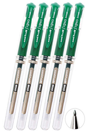 Yeşil İmza Kalemi 5 Adet Uniball Signo Broad 1.0 mm Roller Pilot Kalem Um-153 Roller Uçlu Likit Mürekkepli Pilot Kalem