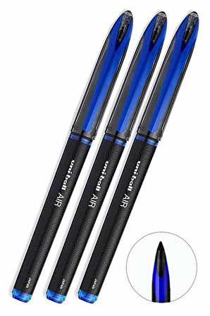 Mavi Pilot Kalem 3 Adet Uniball Air Mikro 0.5 mm Roller Pilot Kalem Uba-188-M Roller Uçlu Likit Mürekkepli Pilot Kalem