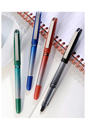 Yeşil Pilot Kalem 5 Adet Uniball Eye Needle 0.5 mm İğne Uçlu Pilot Kalem Ub-185 S İğne Uçlu Likit Mürekkepli Jel Kalem