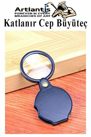 Katlanır Cep Büyüteç 60 mm 1 Adet 10X Büyütme Lens Cepte Taşınan Optik Lens Mercek Okuma Büyüteci Mini Cep El Büyüteci