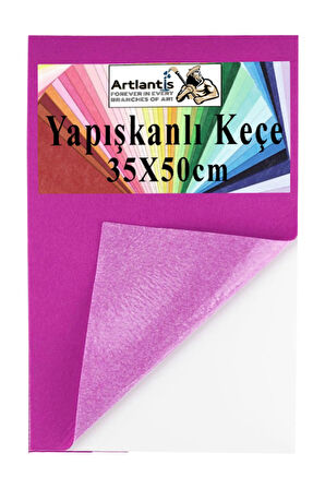 Yapışkanlı Keçe 35x50 cm 1 Adet 2.0 mm Kendinden Yapışkanlı Renkli Hobi Keçesi Elişi Keçe Kumaşı Anasınıfı Kreş Etkinlik