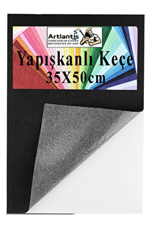 Yapışkanlı Keçe 35x50 cm 1 Adet 2.0 mm Kendinden Yapışkanlı Renkli Hobi Keçesi Elişi Keçe Kumaşı Anasınıfı Kreş Etkinlik