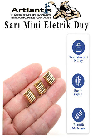 Altı Sarı Mini Duy 10 Adet Deney Duyu Proje İçin Küçük Ampul Yuvası Minyonet Duy Okul Sınıf Elektrik Devre Deney Duyusu