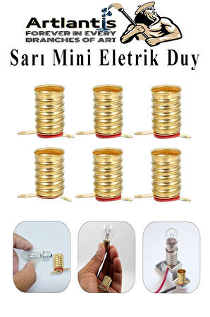 Seri ve Paralel Basit Elektrik Devresi 1 Paket Deney Seti Sarı Mini Duy 4 Adet Mini Ampul 4 Adet Anahtar İş Eğitimi Seti